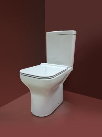 Унитаз напольный с бачком Creo Сeramique ARCHILITE COMBO-AS1003/ARL1002/AS1001T белый с сиденьем с микролифт душевой смыв