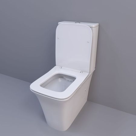 Унитаз напольный с бачком Cerutti SPA CT7838 белый с сиденьем микролифт безободковый каскадный смыв