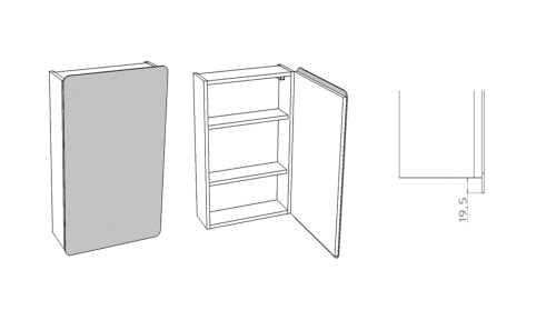 Зеркало-шкаф Corozo Монро SD-00000534 45х17х70 подвесной цвет белый - фото 4 Зеркало-шкаф Corozo Монро SD-00000534 45х17х70 подвесной цвет белый - фото 4