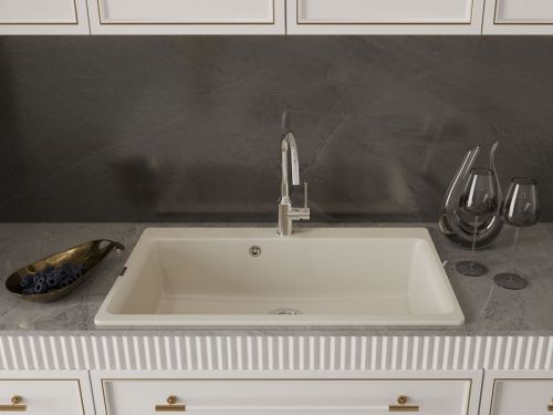 Кухонная мойка Rivelato AXEL Х-90 beige scuro 87х52 цвет темно-бежевый - фото 5