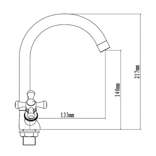 Смеситель Voda LAGUNA LGN26L на раковину хром - фото 3
