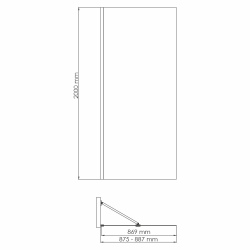 Душевая перегородка WasserKRAFT Aisch 55W 55W39 90x200 стекло прозрачное 6 мм - фото 4