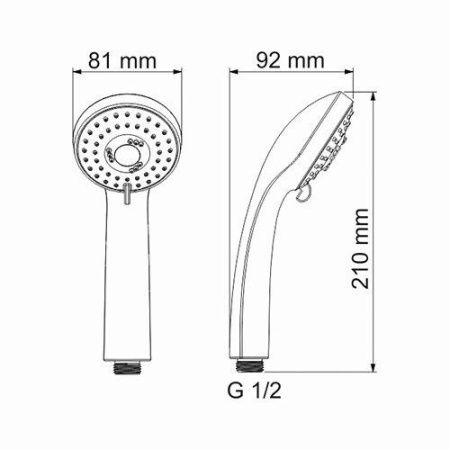 Душевая лейка Wasserkraft Isar 1300 A051 цвет бронза