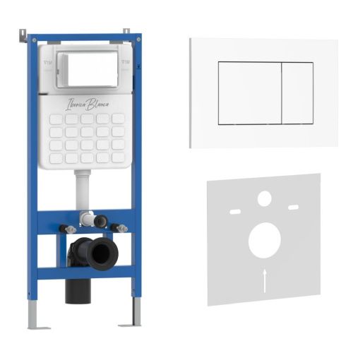 Комплект сантехническая инсталляция с клавишей смыва Iberica Blanca ESTI-S IB001.855 - фото 2