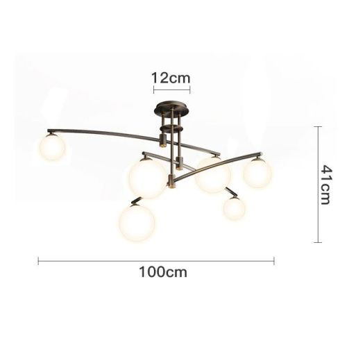 Люстра на штанге Delight Collection 8119P/6 black - фото 4