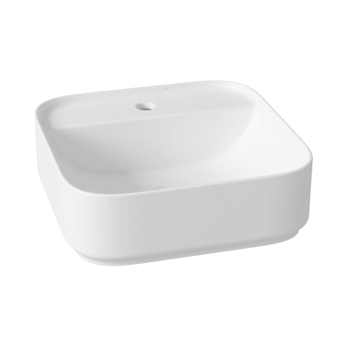 Раковина из сантехнического фарфора Lavinia Boho Bathroom Sink Slim 33311007 42х42 накладная цвет белый глянцевый 1 отверстие под смеситель - фото 3