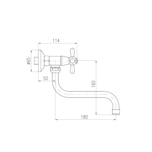 Смеситель для кухни RavSlezak Morava MK301.5/21BC настенный хром/белый - фото 2