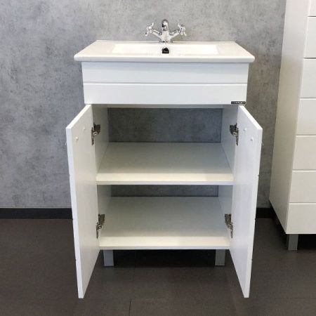 Тумба с раковиной Comforty Модена М 00-00001642CF 60х50 напольная цвет белый