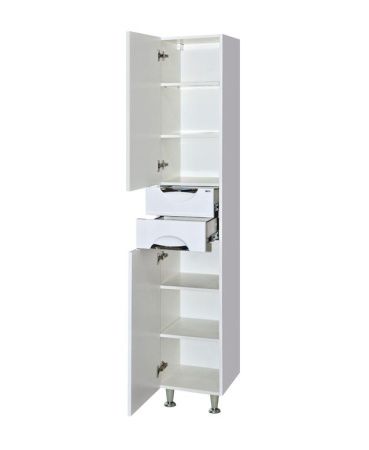 Шкаф-пенал Misty Орхидея П-Жас05035-011Л 40х190 напольный цвет белый