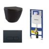 Сет унитаз + инсталляция + кнопка 111.300.00.5+FP.320.DW.01+AM25010 Nero