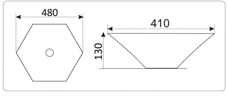 Раковина из санфаянса CeramaLux 607B 48х41 накладная цвет многоцветный