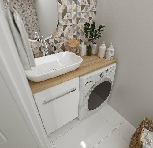 Столешница 1MarKa Wash Ц0000004099 110х50 накладная цвет дуб сонома - фото 4