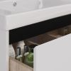 Тумба под раковину LeMark Combi LM03C125T-black 120х40 напольная цвет белый