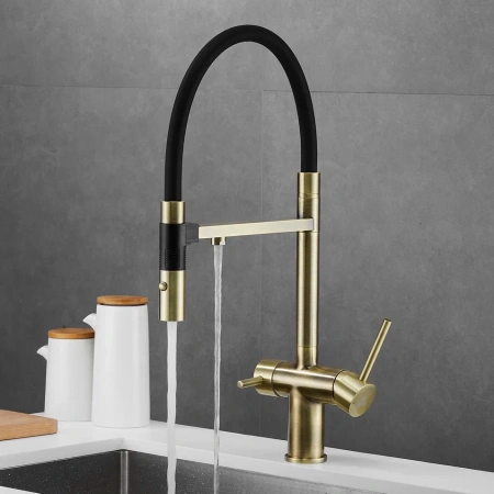 Смеситель для кухни Rose R958Q на мойку бронза