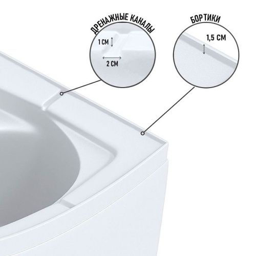 Душевая кабина Niagara Promo P90/80/26L/MT/BK 90х80 асимметричная без крыши ориентация левая - фото 5