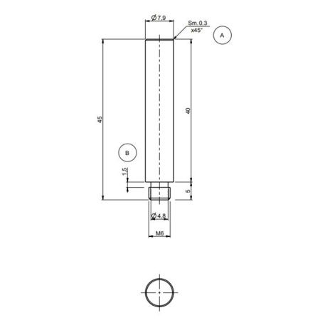 Ручка для смесителя 40 мм QuadroDesign Source LV121/MAN-AS