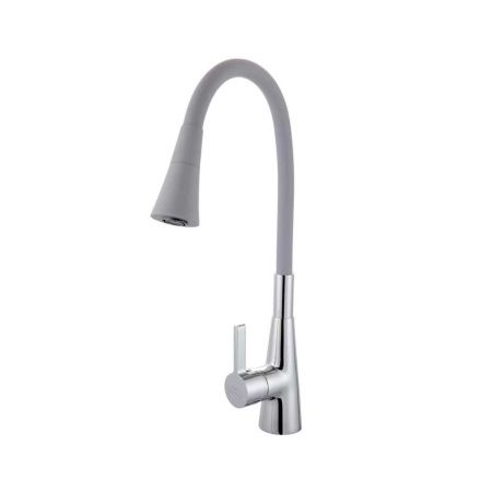 Смеситель для кухни Fashun A4153+B17 на мойку хром/серый