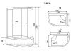 Душевая кабина Timo Comfort T-8820RC 120х85 асимметричная с крышей ориентация универсальная