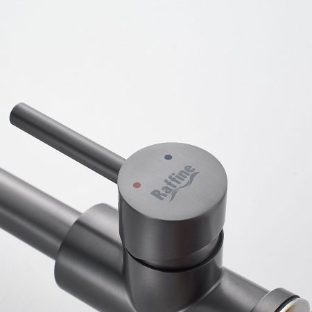 Смеситель для кухни Raffine F118T на мойку оружейная сталь