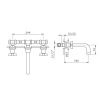 Смеситель для раковины Nicolazzi Modular 2207GO29 встраиваемый в стену золото