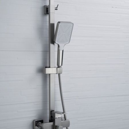 Душевая стойка Shevanik S7036L настенная цвет серый