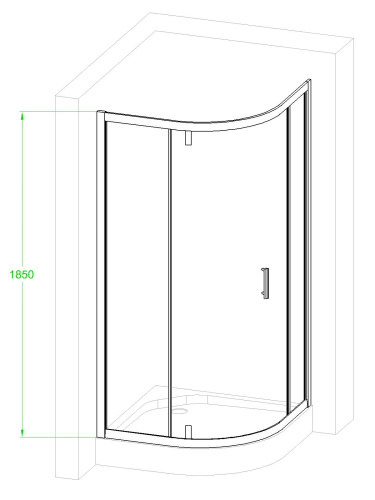 Душевой уголок Royal Bath HKV RBHKV90-C-CH 90х90 стекло рифленое профиль хром глянцевый без поддона - фото 3
