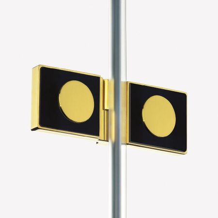 Душевая шторка на ванну New Trendy AVEXA GOLD SHINE EXK-2190 140х150 стекло прозрачное профиль золото ориентация левая