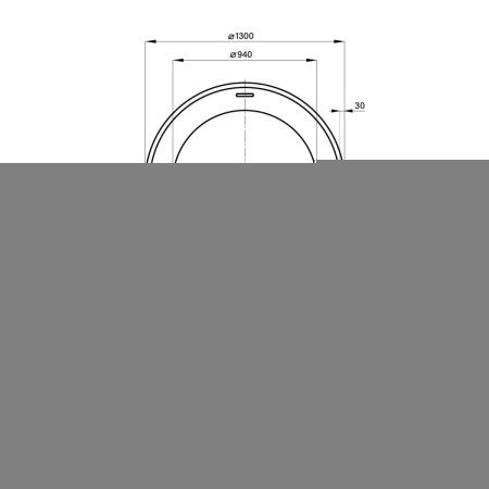 Ванна акриловая Wellsee Crêpe de France 236701000 130х130 отдельностоящая круглая с ножками