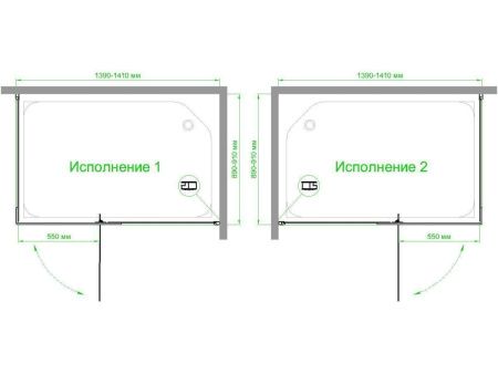 Душевой уголок Royal Bath HPV RB9140HPV-C 140х90 стекло матовое профиль белый с поддоном