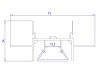 Алюминиевый профиль Ambrella Light Alum Profile (Алум Профиле) GP4000AL