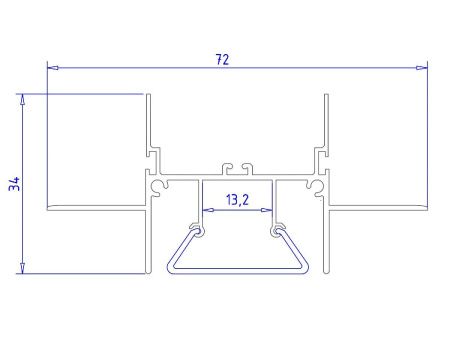 Алюминиевый профиль Ambrella Light Alum Profile (Алум Профиле) GP4000AL