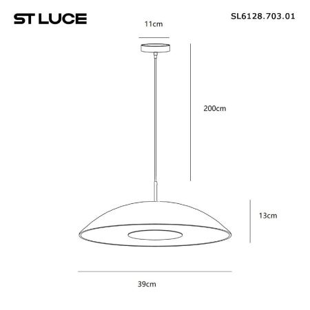 Светильник подвесной ST Luce Lid (Лид) SL6128.703.01