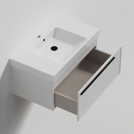 Тумба с раковиной La Fenice ELBA NFNC-01-ELB-B-80-3-80 80х50 подвесная цвет белый