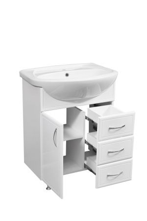 Тумба под раковину Stella Polar Концепт SP-00000755 60х40 напольная цвет белый