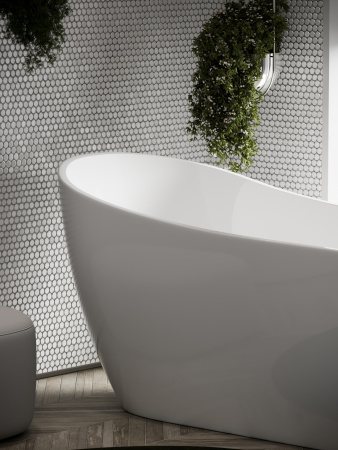 Ванна акриловая Sancos Perla FB06 170х72 отдельностоящая овальная с каркасом