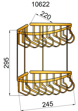 Полка в ванную комнату Boheme Medici 10622