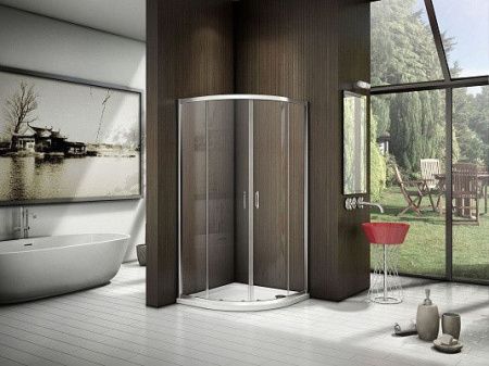 Душевой уголок Good Door LATTE ЛА00001 80х80 стекло прозрачное профиль белый без поддона