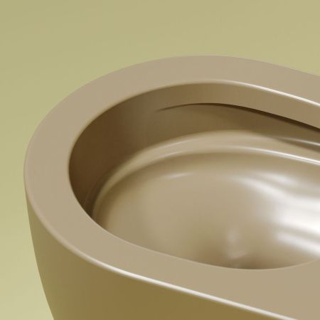 Унитаз подвесной Ceramica Nova MODENA CN6063MC коричневый с сиденьем микролифт безободковый душевой смыв