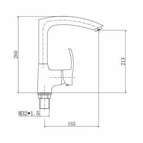 Смеситель для кухни Fashun A4070 на мойку хром - фото 3