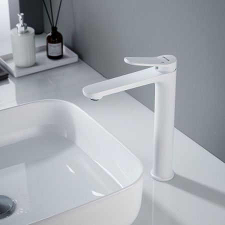 Смеситель для раковины Shevanik S43C S4311C на столешницу белый