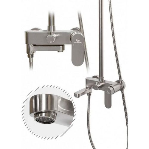 Душевая стойка Grocenberg GB7011NK настенная цвет никель - фото 4