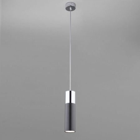 Светильник подвесной Eurosvet Double Topper (Доубле Топпер) 50135/1 LED хром/черный