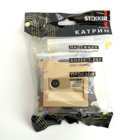 Розетка TV + компьютерная RJ-45 Stekker Катрин 49230