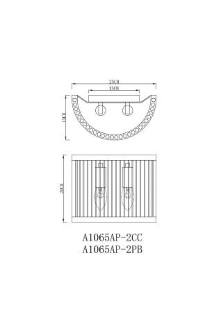 Светильник настенный Arte Lamp Anetta (Анетта) A1065AP-2CC