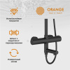 Душевая стойка Orange Thermo T02S4-911b настенная цвет черный с термостатом