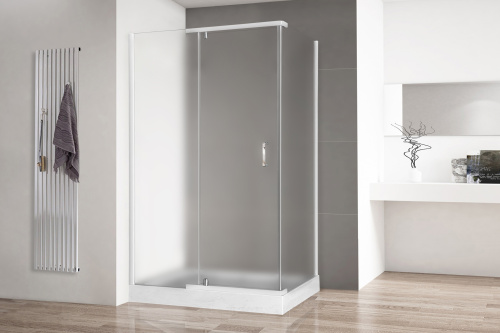 Душевой уголок Royal Bath HPV RB9120HPV-C 120х90 стекло матовое профиль белый с поддоном