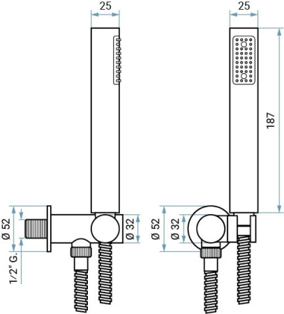 Душевой гарнитур Emmevi 154OT/OR цвет золото