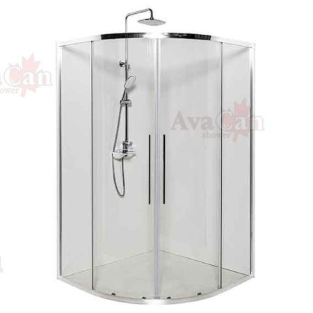 Душевой уголок AvaCan HC120 120х120 стекло прозрачное профиль хром без поддона