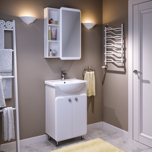 Тумба под раковину Runo Капри УТ000003778 50х30 напольная цвет белый - фото 3