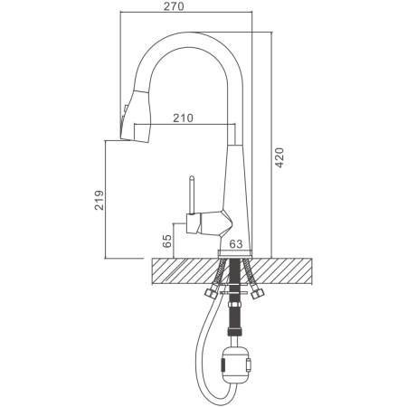 Смеситель для кухни BELZ B74816-8 на столешницу белый